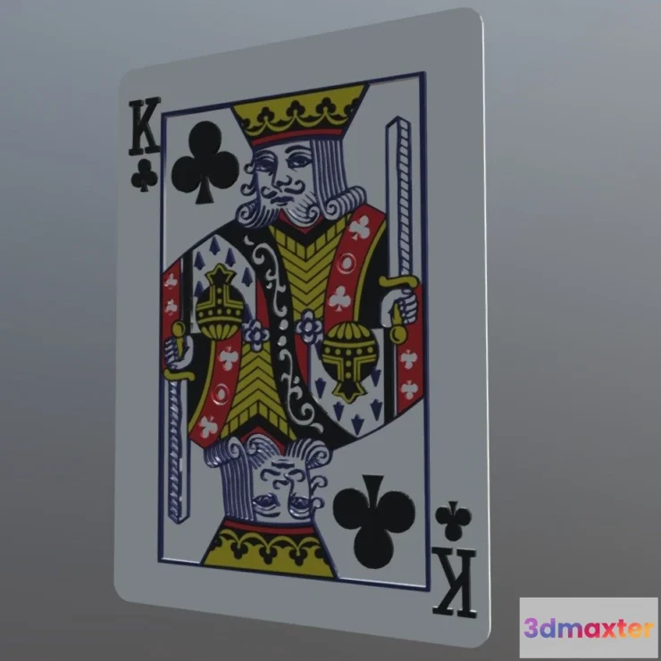 1523172 - PBR Game 3D Models - King Of Clubs 3D Max