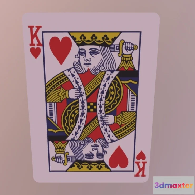 1523176 - PBR Game 3D Models - King Of Hearts 3D Max
