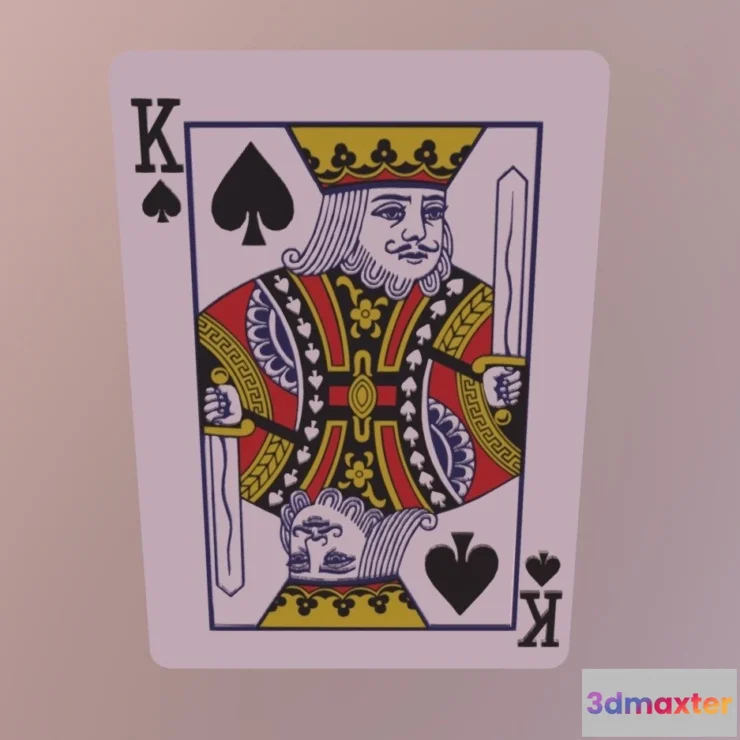 1523178 - PBR Game 3D Models - King Of Spades 3D Max