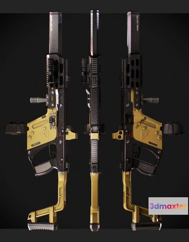 1523184 - PBR Game 3D Models - Kriss Vector CRB KV90 3D Max