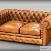 1523194 - PBR Game 3D Models - Leather Sofa 3D Max