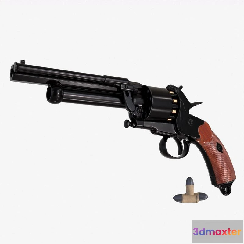 1523196 - PBR Game 3D Models - LeMat revolver 3D Max