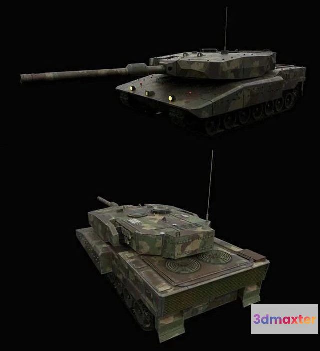 1523200 - PBR Game 3D Models - Leopard 2 Tank 3D Max