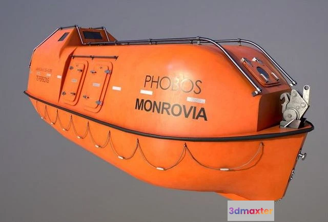 1523204 - PBR Game 3D Models - Lifeboat Type JYN85 3D Max