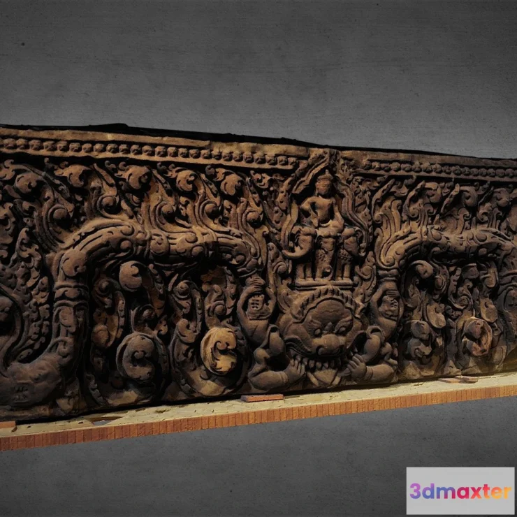 1523210 - PBR Game 3D Models - Lintel Kapilapura In Angkor 3D Max
