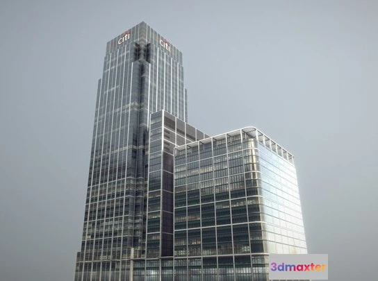 1523222 - PBR Game 3D Models - London 25 Canada Square 33 Canada Square 3D Max
