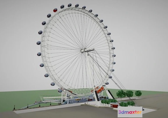 1523226 - PBR Game 3D Models - London Eye 3D Max