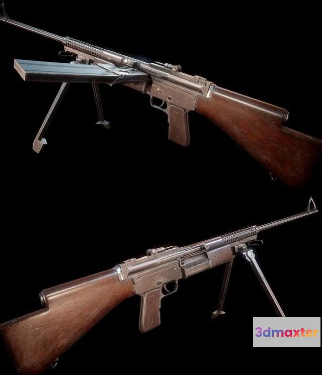 1523250 - PBR Game 3D Models - M1941 LMG 3D Max