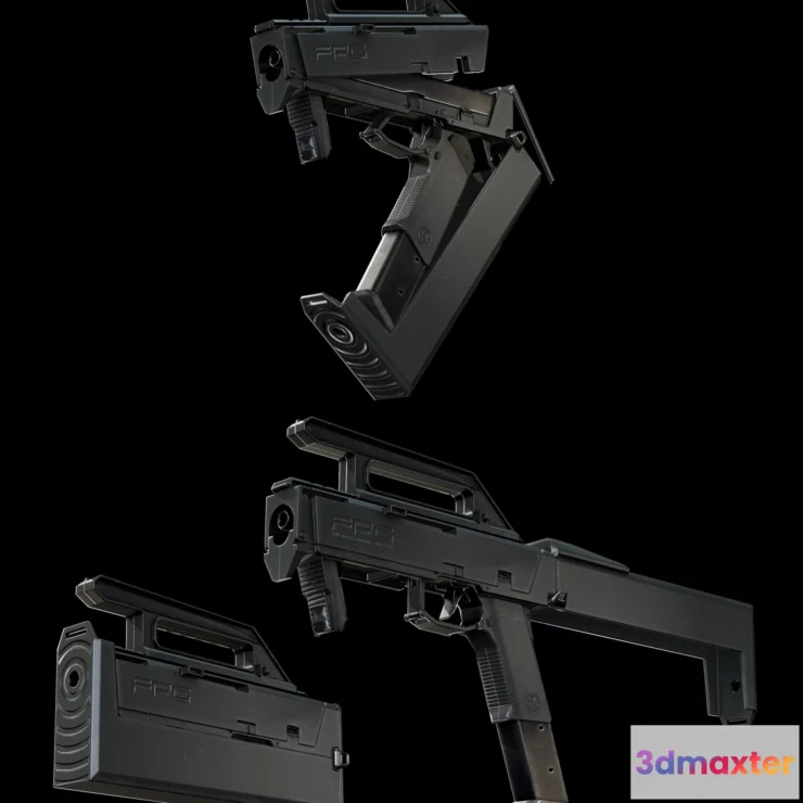 1523256 - PBR Game 3D Models - Magpul FMG-9 3D Max