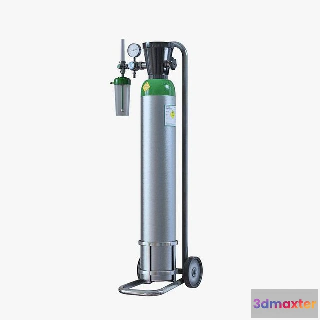 1523288 - PBR Game 3D Models - Medical Oxygen Cylinder 3D Max