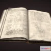 1523298 - PBR Game 3D Models - Medieval Open Book 1 3D Max
