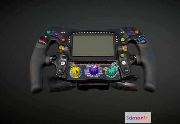 1523314 - PBR Game 3D Models - Mercedes F1 Steering Wheel   2022 3D Max