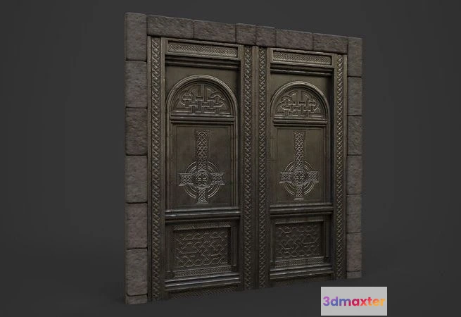 1523322 - PBR Game 3D Models - Metal Door 3D Max