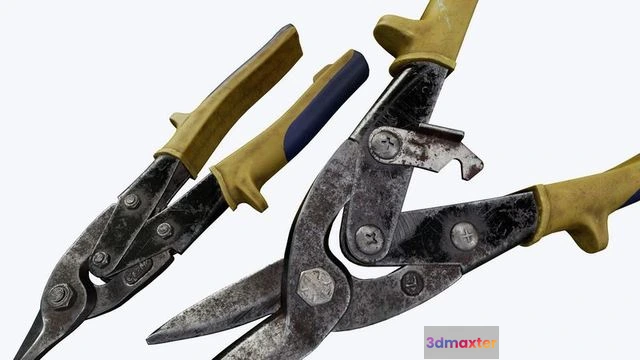 1523324 - PBR Game 3D Models - Metal Shears 3D Max