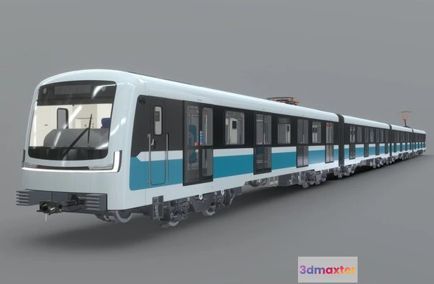 1523330 - PBR Game 3D Models - Metro Train (With A Pantograph) [Full Interior] 3D Max