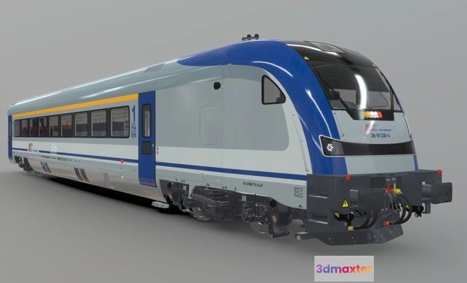 1523364 - PBR Game 3D Models - Modern Passenger Railroad Control Car 3D Max