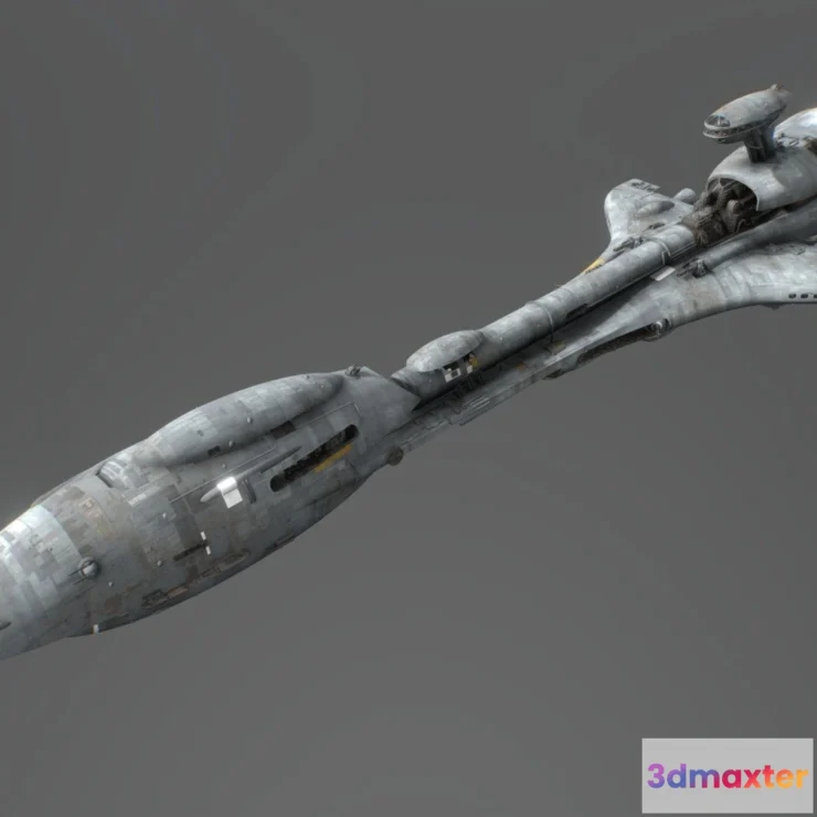 1523376 - PBR Game 3D Models - Mon Calamari Corvette 3D Max