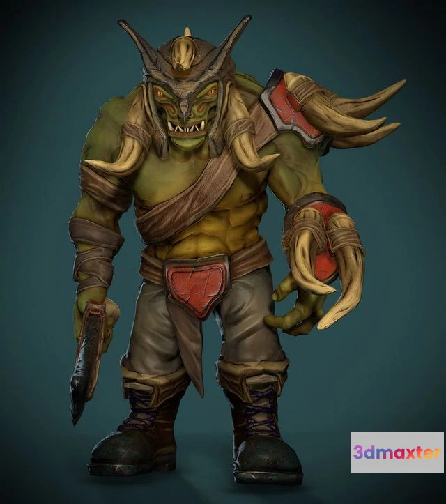 1523382 - PBR Game 3D Models - Monster Warrior 3D Max