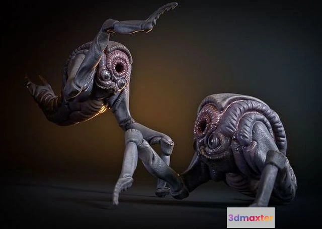 1523410 - PBR Game 3D Models - Mutant Shrimp 3D Max