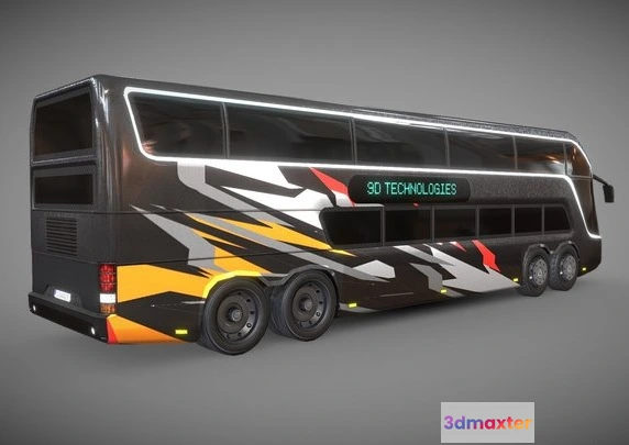1523420 - PBR Game 3D Models - Neoplan Megaliner Game Ready 3D Model 3D Max