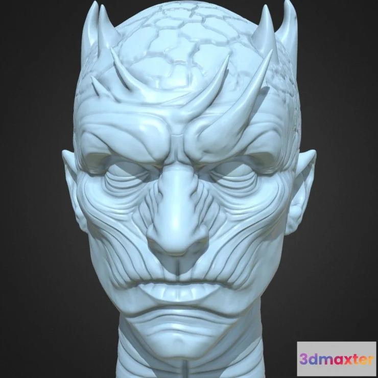1523432 - PBR Game 3D Models - Night King 3D Printable Portrait Sculpture 3D Max