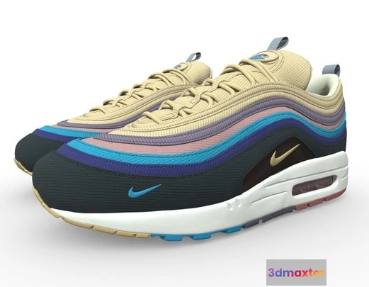 1523446 - PBR Game 3D Models - Nike Air Max 197 3D Max