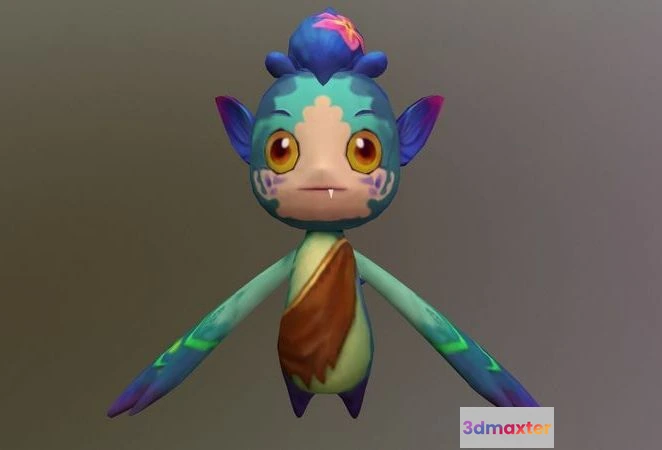 1523460 - PBR Game 3D Models - Nixie Little Legend From Teamfight tactics Game 3D Max