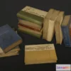 1523486 - PBR Game 3D Models - Old books 3D Max