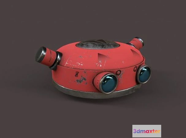 1523506 - PBR Game 3D Models - Old Robot Head V2 3D Max