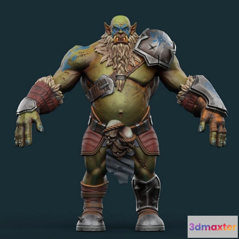 1523528 - PBR Game 3D Models - Ork warrior 3D Max