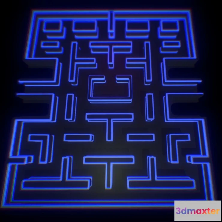 1523536 - PBR Game 3D Models - Pacman Map 3D Max