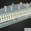 1523548 - PBR Game 3D Models - Paris Apartment Haussmann Building 01 3D Max