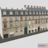 1523552 - PBR Game 3D Models - Paris Corner Apartmentbuilding 10 3D Max