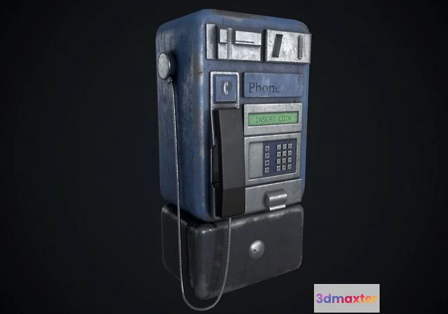 1523558 - PBR Game 3D Models - Payphone Dirty 3D Max
