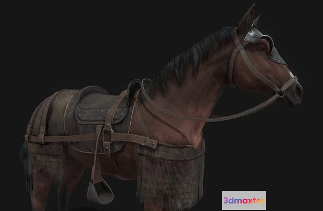 1523560 - PBR Game 3D Models - PBR Horse Armor (Poor Country Knight) 3D Max