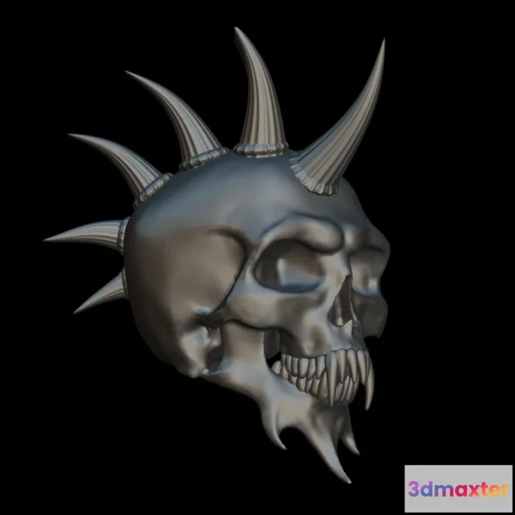 1523566 - PBR Game 3D Models - Pendant Skull 3D Max