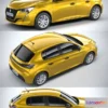 1523570 - PBR Game 3D Models - Peugeot 208 basic 2020 3D Max