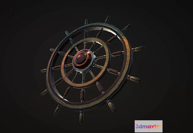 1523582 - PBR Game 3D Models - Pirate Wheel Collection 3D Max