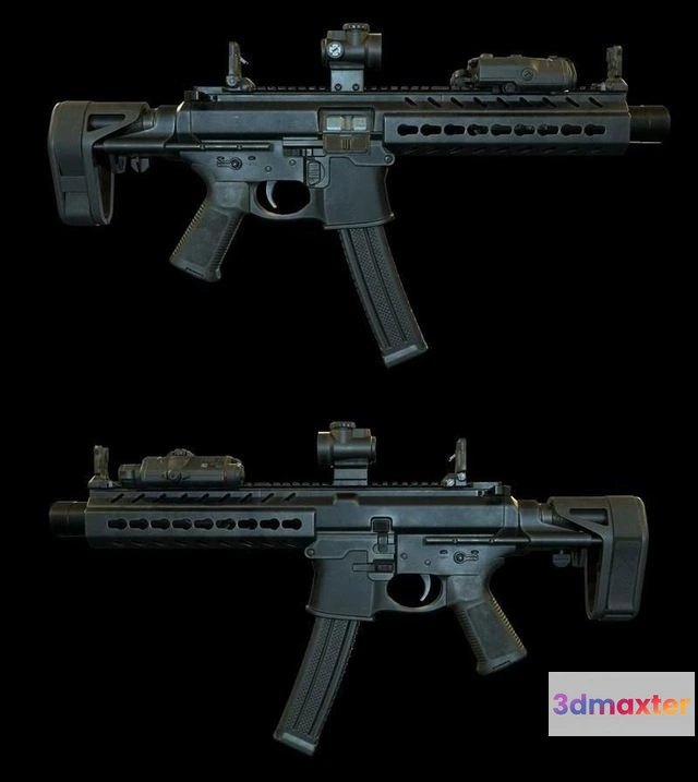 1523586 - PBR Game 3D Models - Pistol Caliber Carbine 3D Max