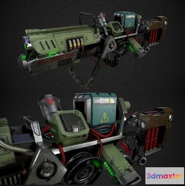 1523590 - PBR Game 3D Models - PlasmaGun Concept 3D Max