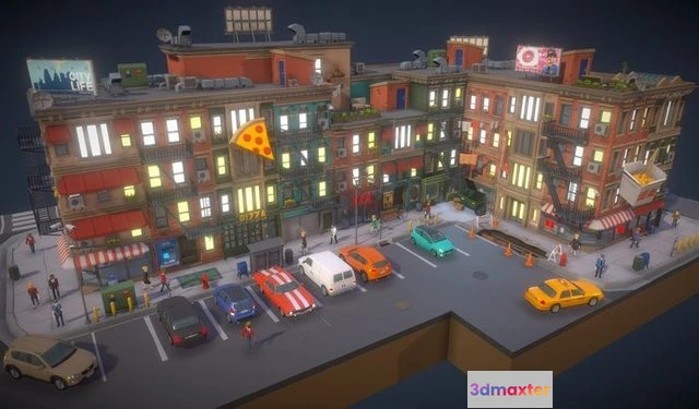 1523606 - PBR Game 3D Models - POLYGON   City Pack Preview 3D Max