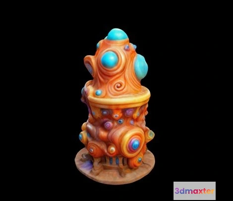 1523638 - PBR Game 3D Models - A Colorful And Abstract Sculpture The Sculpture 3D Max