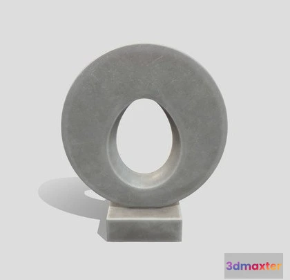 1523656 - PBR Game 3D Models - Abstract Stone Art Sculpture 02 3D Max