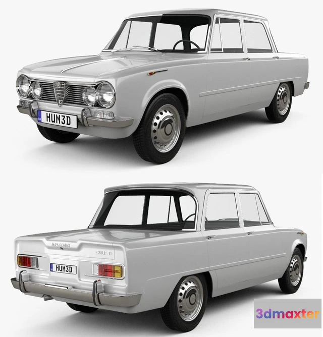 1523672 - PBR Game 3D Models - Alfa Romeo Giulia (105) 1962 3D Max