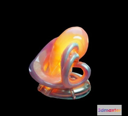 1523680 - PBR Game 3D Models - An Abstract Sculpture With A Combination Of Oran 3D Max