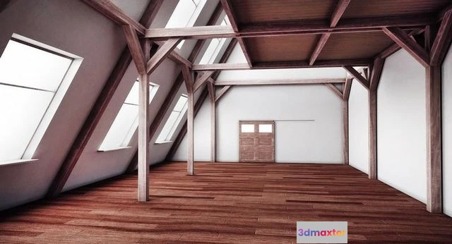 1523682 - PBR Game 3D Models - Angles Wood Interior 3D Max