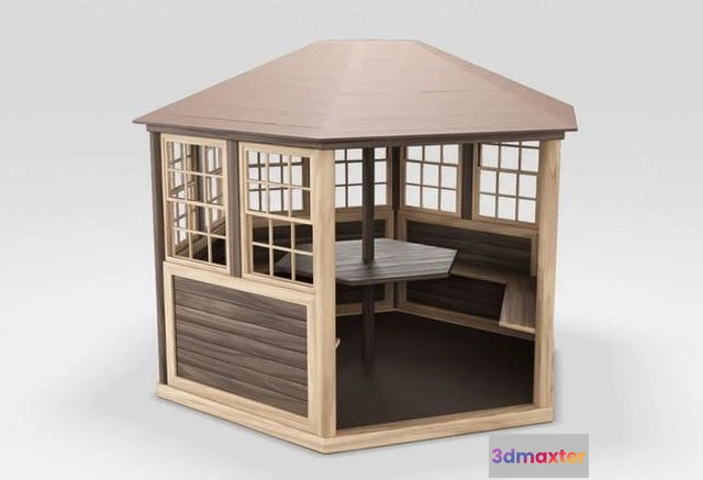 1523692 - PBR Game 3D Models - Arbor Wood 3D Max