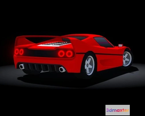 1523694 - PBR Game 3D Models - ARCADE Acrux Racing Car 3D Max