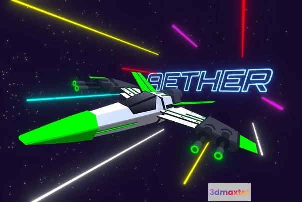 1523696 - PBR Game 3D Models - ARCADE Aether Sci Fi Spaceship 3D Max