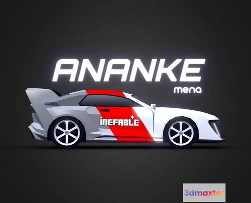 1523704 - PBR Game 3D Models - ARCADE Ananke Electric Car 3D Max